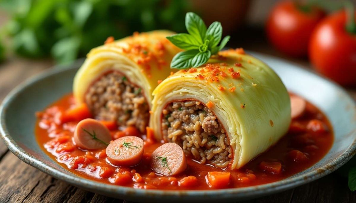 Chou farci à la sauce tomate : une recette réconfortante revisitée