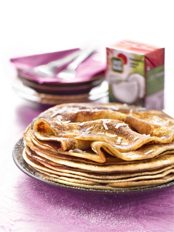 Crêpes soufflées au lait de coco