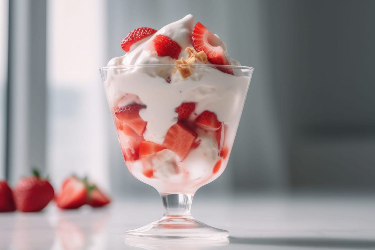 Crème dessert à la fraise : une recette estivale de Cyril Lignac