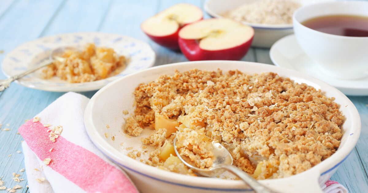 Découvrez la recette irrésistible du crumble sans sucre ni beurre