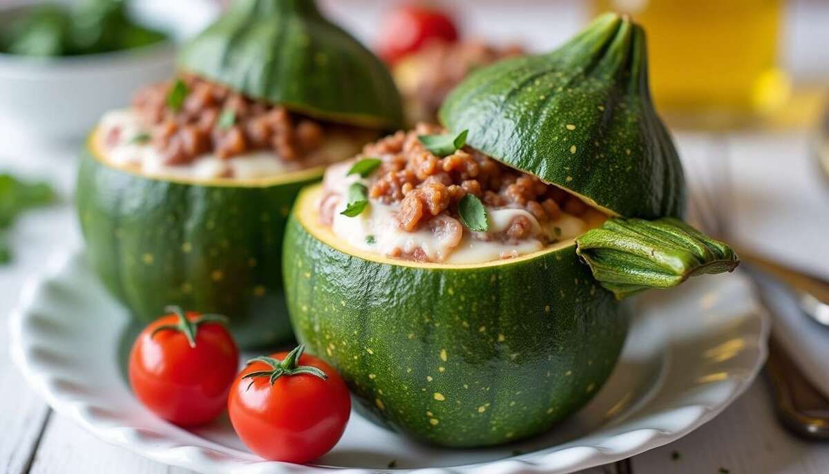 Savoureuses courgettes rondes farcies au four : une recette qui fait sensation