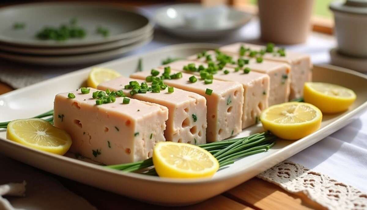 Une recette légère de pain de poisson blanc et sa sauce citron