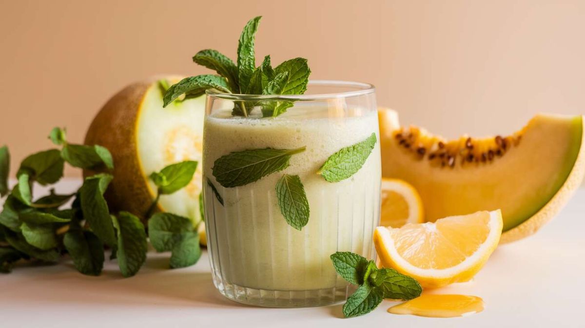 Dégustez un smoothie melon et menthe pour un été rafraîchissant