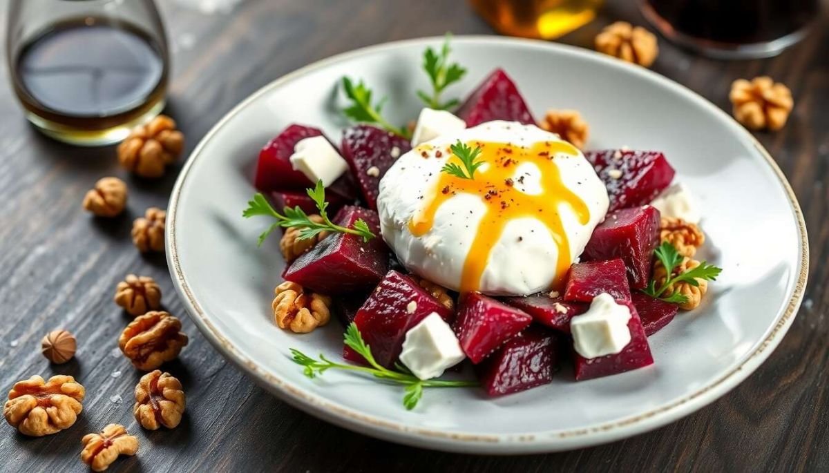 Une entrée rapide aux saveurs irrésistibles : betterave et fromage de chèvre
