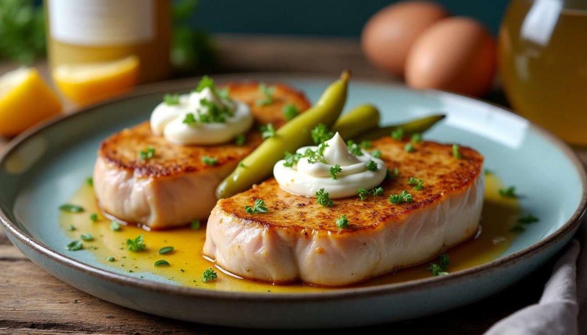 Une délicieuse recette de côte de porc charcutière