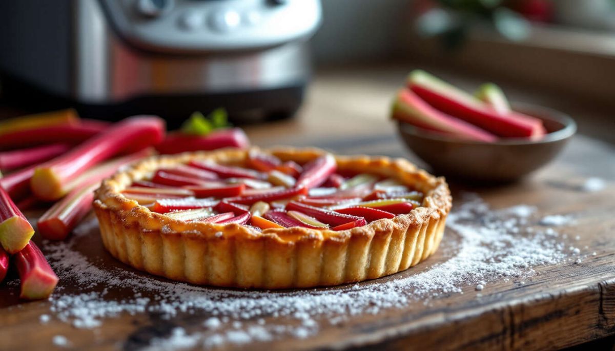 Recette de tarte à la rhubarbe au Thermomix