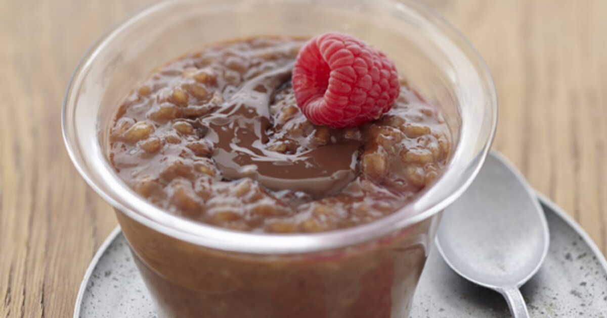La douceur du riz au lait au Nutella
