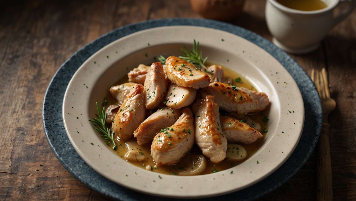 Recette des aiguillettes de poulet en sauce