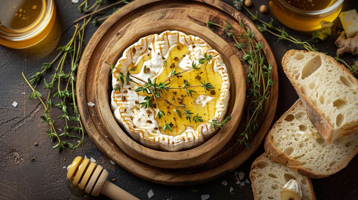 un camembert rôti au miel qui séduit à tous les coups