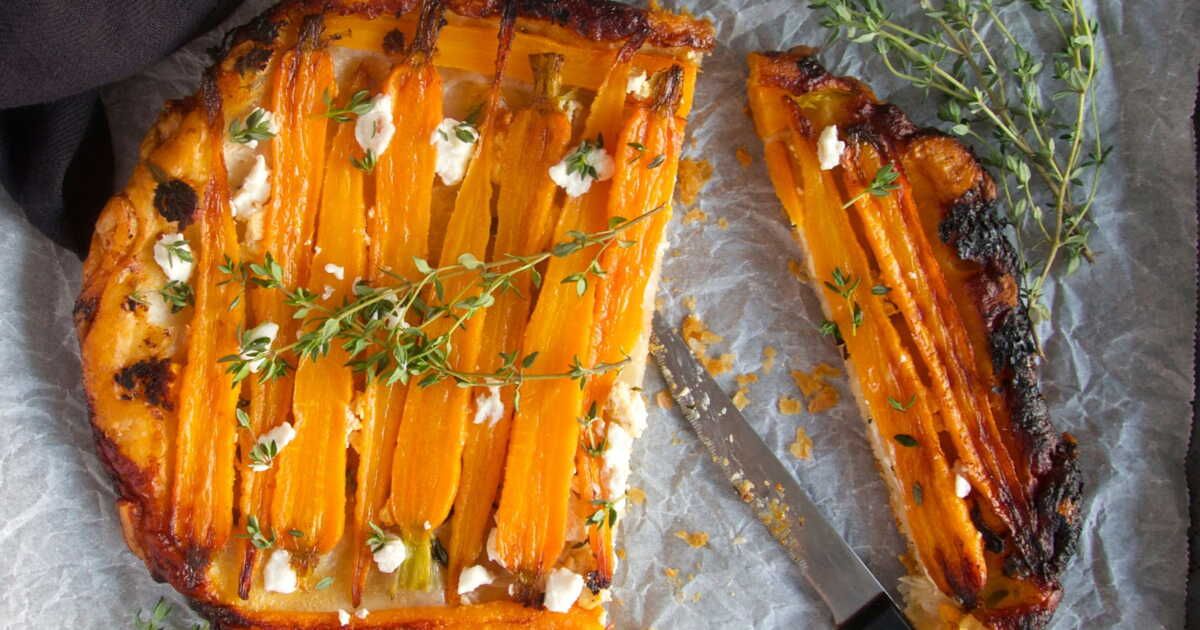 Tarte tatin de carottes : une recette printanière au chèvre et au thym