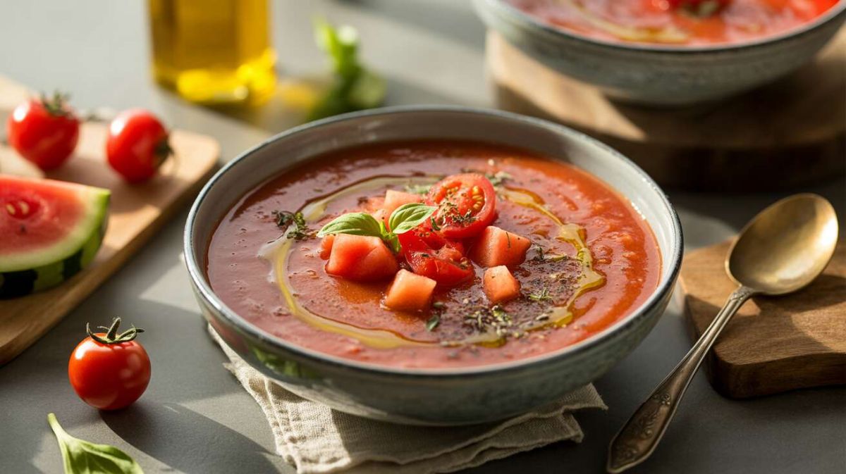 Le gaspacho de tomates cerises et pastèque : une recette estivale qui séduira vos invités