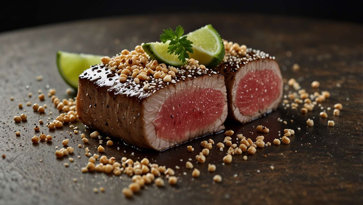 Délectez-vous d'un mi-cuit de thon frais au sésame, une recette d'excellence