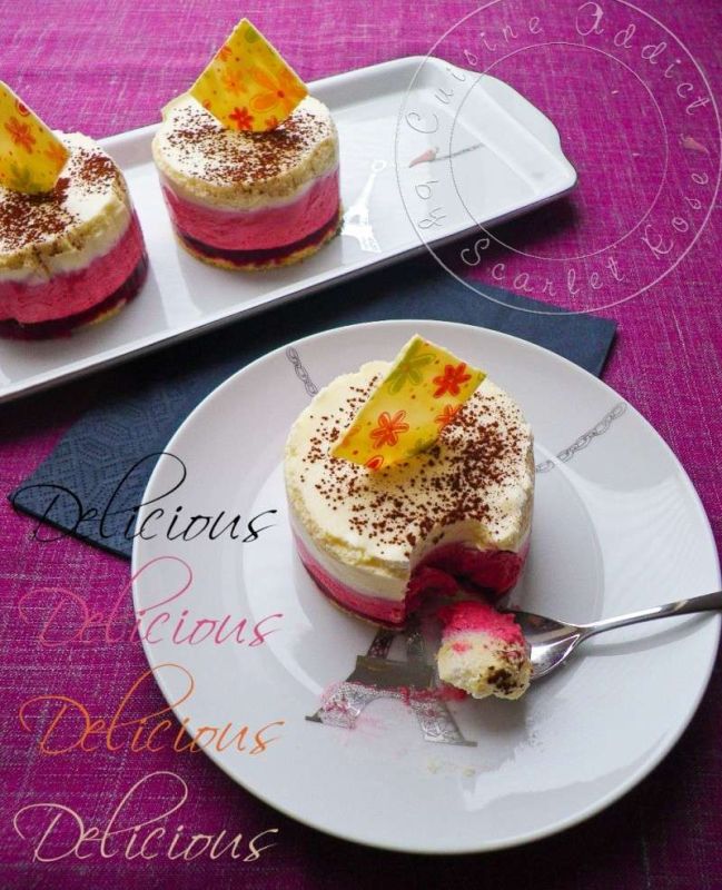 Chocobroise : Entremet Framboise & Chocolat Blanc