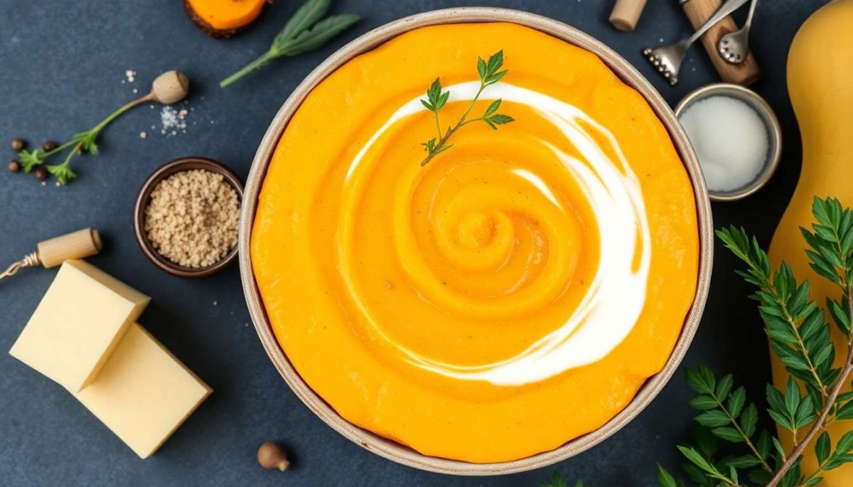 Découvrez la purée de butternut à la crème, un délice d'automne à savourer