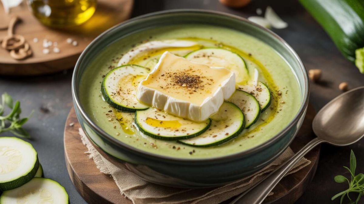 Dégustez un velouté de courgettes au camembert, réconfort gourmand à la maison