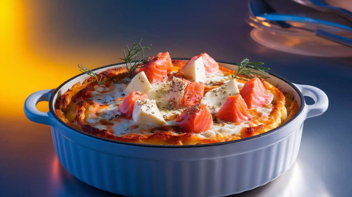 Un gratin au saumon et fromage frais qui saura séduire toutes les papilles