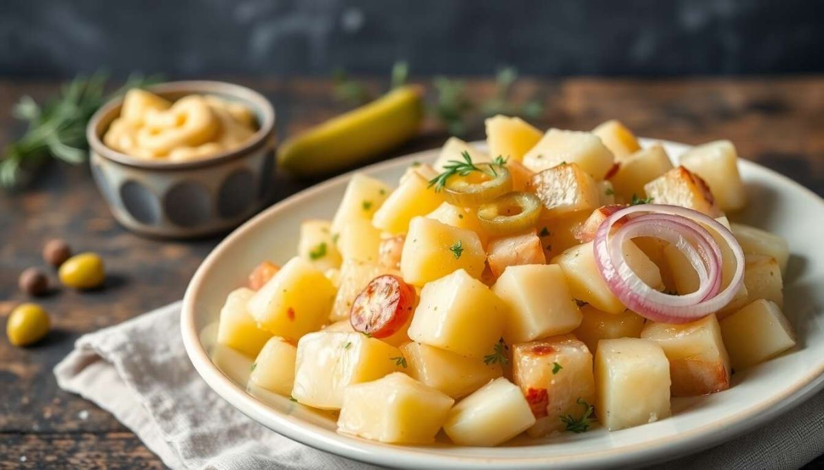 Découvrez la recette incontournable de la salade de pommes de terre et cervelas